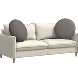 VidaXL Zitkussens 2 pcs Lichtgrijs Ø 60 cm Katoen Stof