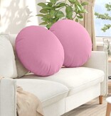 VidaXL Zitkussens 2 pcs Roze Ø60 x 21 cm Stof