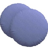 VidaXL Zitkussens 2 pcs Jeans Blauw Ø60 x 21 cm Stof