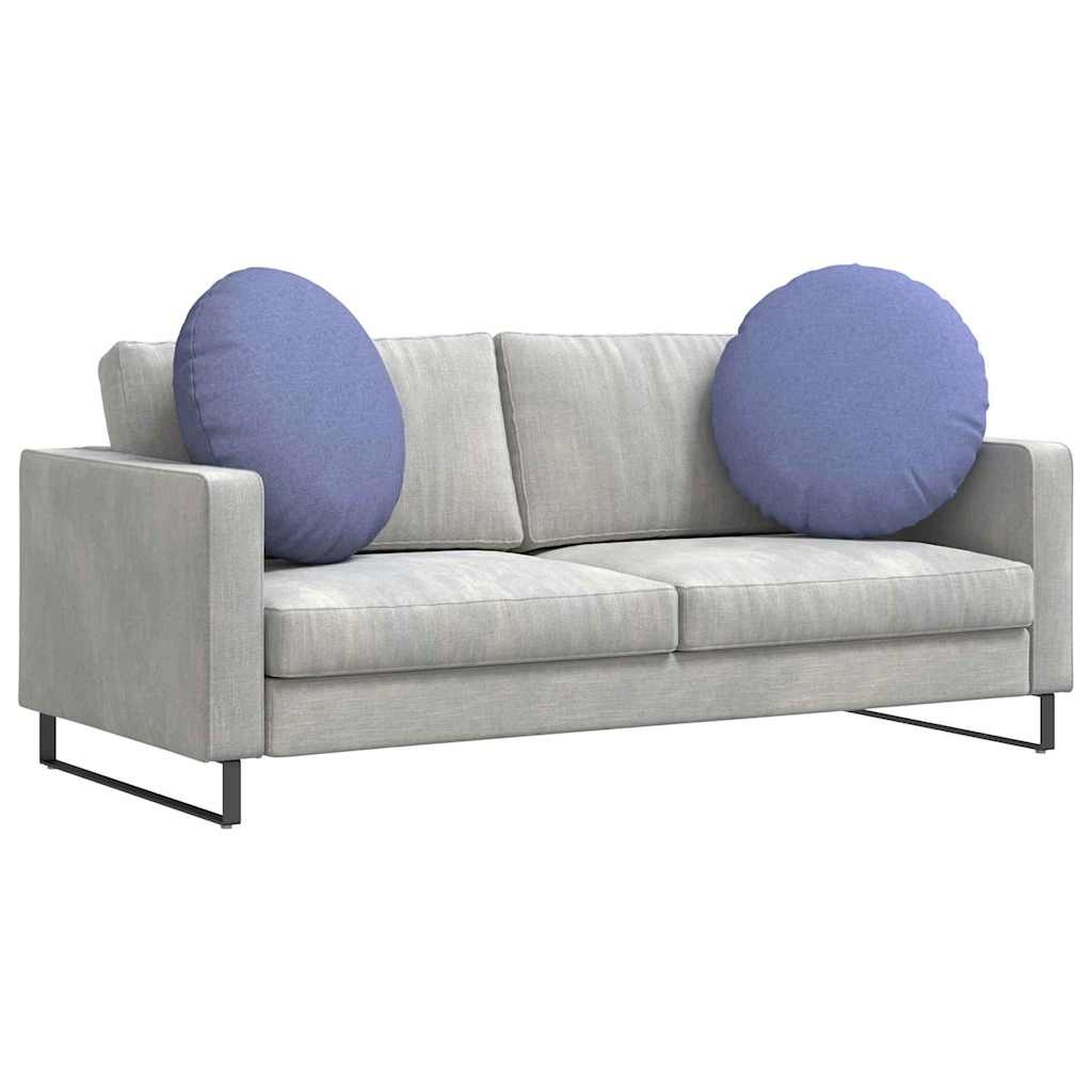 VidaXL Zitkussens 2 pcs Jeans Blauw Ø60 x 21 cm Stof