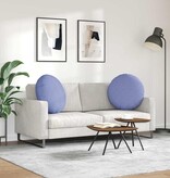 VidaXL Zitkussens 2 pcs Jeans Blauw Ø60 x 21 cm Stof