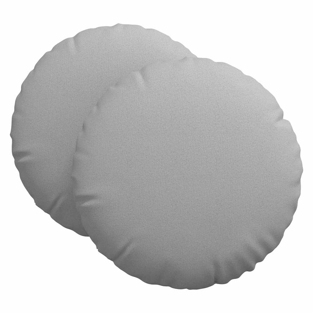 VidaXL Zitkussens 2 pcs Wolkengrijs Ø60 x 21 cm Stof