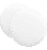 VidaXL Zitkussens 2 pcs Wit Ø60 x 21 cm Stof