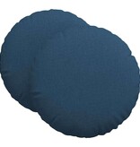 VidaXL Zitkussens 2 pcs Blauw Ø60 x 21 cm Stof