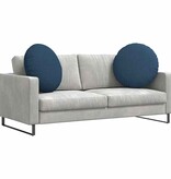 VidaXL Zitkussens 2 pcs Blauw Ø60 x 21 cm Stof