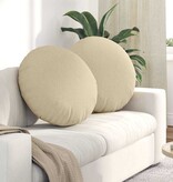 VidaXL Zitkussens 2 pcs Crème Ø60 x 21 cm Stof