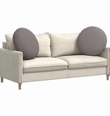 VidaXL Zitkussens 2 pcs Taupe Ø60 x 21 cm Stof