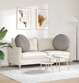 VidaXL Zitkussens 2 pcs Taupe Ø60 x 21 cm Stof