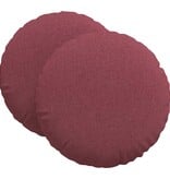 VidaXL Zitkussens 2 pcs Wijnrood Ø60 x 21 cm Stof