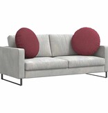 VidaXL Zitkussens 2 pcs Wijnrood Ø60 x 21 cm Stof