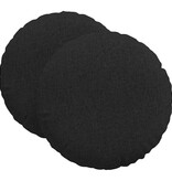 VidaXL Zitkussens 2 pcs Zwart Ø60 x 21 cm Stof