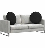 VidaXL Zitkussens 2 pcs Zwart Ø60 x 21 cm Stof