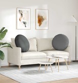 VidaXL Zitkussens 2 pcs Donkergrijs Ø60 x 21 cm Stof