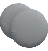 VidaXL Zitkussens 2 pcs Lichtgrijs Ø60 x 21 cm Stof