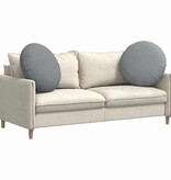 VidaXL Zitkussens 2 pcs Lichtgrijs Ø60 x 21 cm Stof