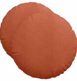 VidaXL Zitkussens 2 pcs Rood-oranje Ø 50 cm Katoen Stof