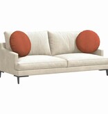 VidaXL Zitkussens 2 pcs Rood-oranje Ø 50 cm Katoen Stof