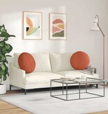 VidaXL Zitkussens 2 pcs Rood-oranje Ø 50 cm Katoen Stof