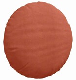 VidaXL Zitkussens 2 pcs Rood-oranje Ø 50 cm Katoen Stof