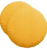 VidaXL Zitkussens 2 pcs Lichtgeel Ø 50 cm Katoen Stof