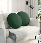 VidaXL Zitkussens 2 pcs Donkergroen Ø 50 cm Katoen Stof
