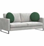 VidaXL Zitkussens 2 pcs Donkergroen Ø 50 cm Katoen Stof