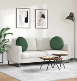 VidaXL Zitkussens 2 pcs Donkergroen Ø 50 cm Katoen Stof