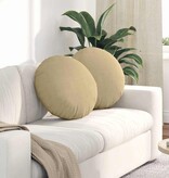 VidaXL Zitkussens 2 pcs Grijs groen Ø 50 cm Katoen Stof