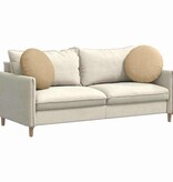 VidaXL Zitkussens 2 pcs Grijs groen Ø 50 cm Katoen Stof