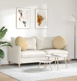 VidaXL Zitkussens 2 pcs Grijs groen Ø 50 cm Katoen Stof