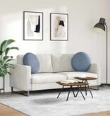 VidaXL Zitkussens 2 pcs Blauw Ø 50 cm Katoen Stof