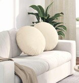 VidaXL Zitkussens 2 pcs Crème Ø 50 cm Katoen Stof