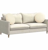 VidaXL Zitkussens 2 pcs Crème Ø 50 cm Katoen Stof