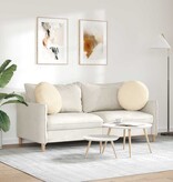 VidaXL Zitkussens 2 pcs Crème Ø 50 cm Katoen Stof