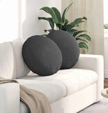 VidaXL Zitkussens 2 pcs Donkergrijs Ø 50 cm Katoen Stof