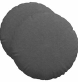 VidaXL Zitkussens 2 pcs Donkergrijs Ø 50 cm Katoen Stof