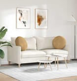 VidaXL Zitkussens 2 pcs Bruin Ø50 x 19 cm Fluweel