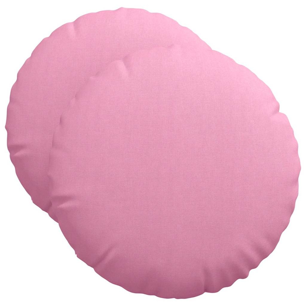 VidaXL Zitkussens 2 pcs Roze Ø50 x 19 cm Stof