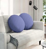 VidaXL Zitkussens 2 pcs Jeans Blauw Ø50 x 19 cm Stof