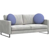 VidaXL Zitkussens 2 pcs Jeans Blauw Ø50 x 19 cm Stof