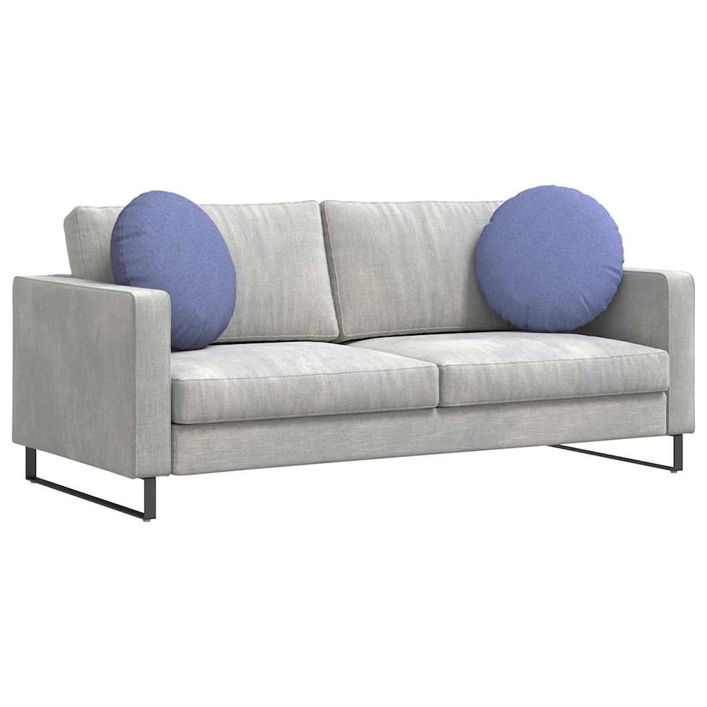 VidaXL Zitkussens 2 pcs Jeans Blauw Ø50 x 19 cm Stof