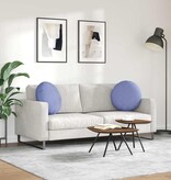 VidaXL Zitkussens 2 pcs Jeans Blauw Ø50 x 19 cm Stof