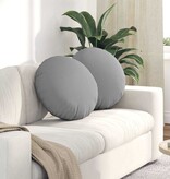 VidaXL Zitkussens 2 pcs Wolkengrijs Ø50 x 19 cm Stof