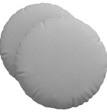 VidaXL Zitkussens 2 pcs Wolkengrijs Ø50 x 19 cm Stof