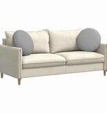 VidaXL Zitkussens 2 pcs Wolkengrijs Ø50 x 19 cm Stof