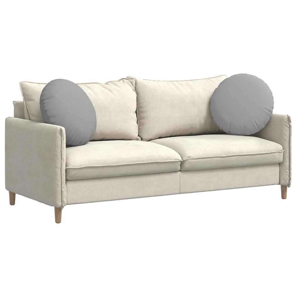 VidaXL Zitkussens 2 pcs Wolkengrijs Ø50 x 19 cm Stof