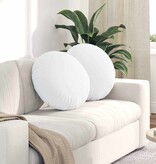 VidaXL Zitkussens 2 pcs Wit Ø50 x 19 cm Stof