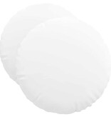 VidaXL Zitkussens 2 pcs Wit Ø50 x 19 cm Stof