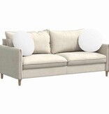 VidaXL Zitkussens 2 pcs Wit Ø50 x 19 cm Stof