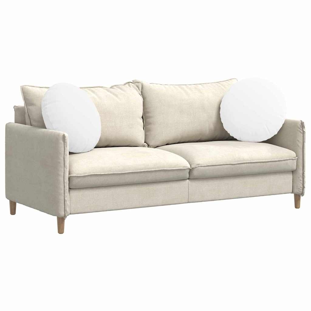 VidaXL Zitkussens 2 pcs Wit Ø50 x 19 cm Stof